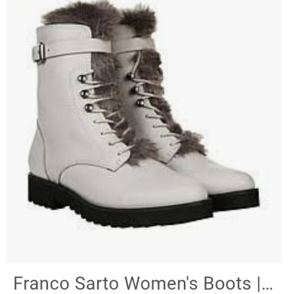 Franco Sarto Leather Faux Fur boots